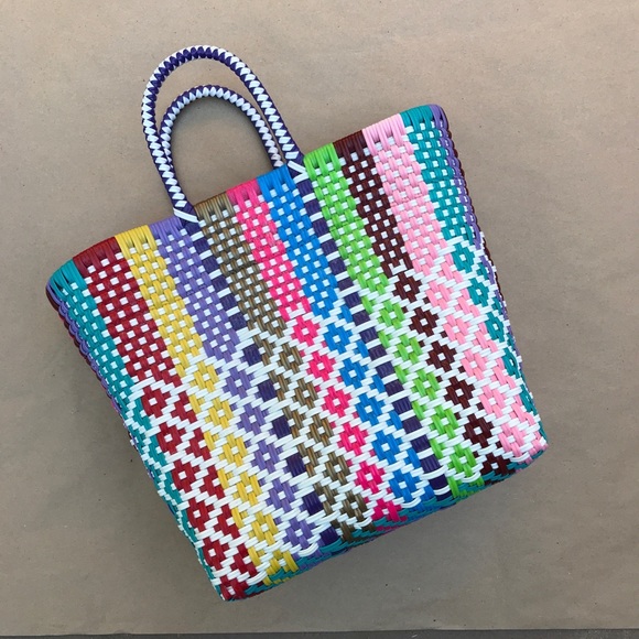 Mexican hand woven tote - Picture 2 of 6